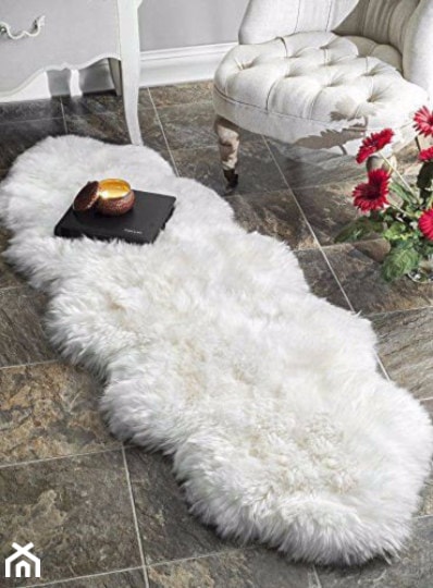 Podwójny dywan owczy biały - zdjęcie od Herd Store