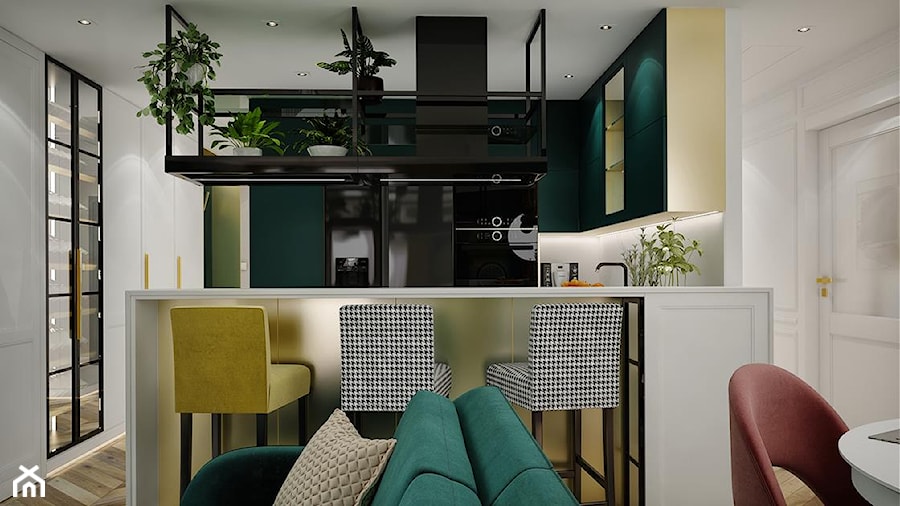 Projekt mieszkania - Kuchnia, styl glamour - zdjęcie od Taki Projekt