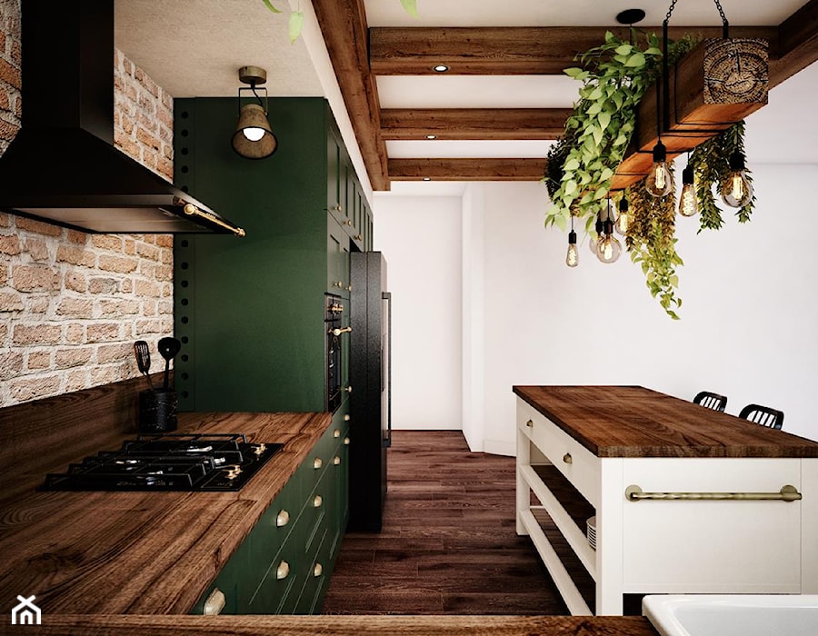 Projekt kuchni w Katowicach - Kuchnia, styl rustykalny - zdjęcie od Taki Projekt