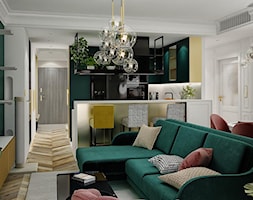 Projekt mieszkania - Salon, styl glamour - zdjęcie od Taki Projekt - Homebook