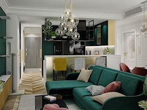 Projekt mieszkania - Salon, styl glamour - zdjęcie od Taki Projekt