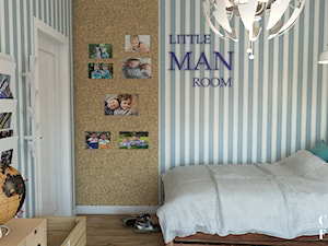 Dom w stylu Modern Farmhouse w Lublinie - Mały biały szary pokój dziecka dla dziecka dla nastolatka dla chłopca dla dziewczynki - zdjęcie od CZYSTA FORMA