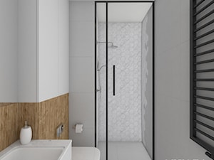 Apartament na Nowym Mokotowie - Mała bez okna łazienka, styl nowoczesny - zdjęcie od CZYSTA FORMA