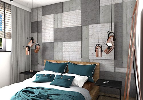 Sypialnia z betonowymi elementami - zdjęcie od CZYSTA FORMA