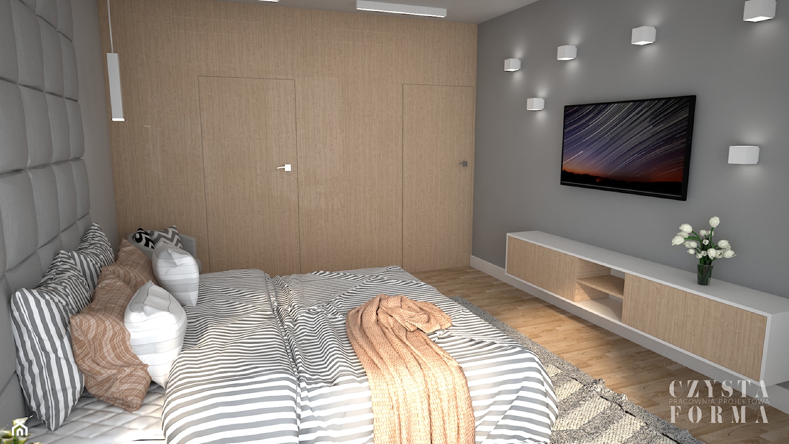 Sypialnia z nutą karmelu - zdjęcie od CZYSTA FORMA - Homebook