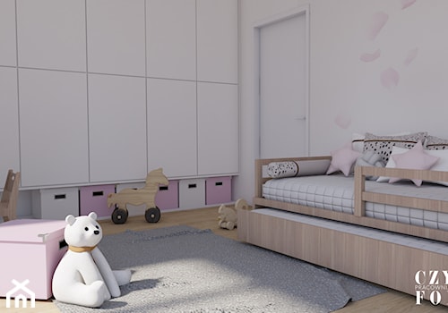 Dom pod Włodawą - Duży biały pokój dziecka dla dziecka dla dziewczynki - zdjęcie od CZYSTA FORMA