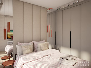Sypialnia z tapicerowaną ścianą - zdjęcie od CZYSTA FORMA
