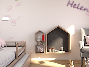 Dom pod Włodawą - Mały biały pokój dziecka dla dziecka dla dziewczynki - zdjęcie od CZYSTA FORMA