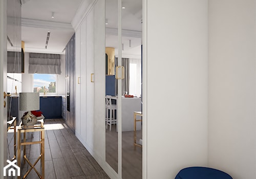 Nowojorski apartament w Lublinie - Mały biały hol / przedpokój, styl glamour - zdjęcie od CZYSTA FORMA