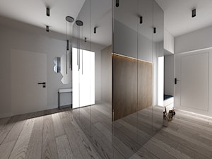 Apartament na Nowym Mokotowie - Średni biały hol / przedpokój, styl nowoczesny - zdjęcie od CZYSTA FORMA
