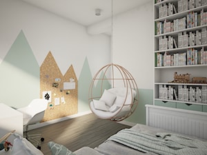 Dom w Marysinie k. Lublina - Średni biały zielony pokój dziecka dla nastolatka dla chłopca dla dziewczynki - zdjęcie od CZYSTA FORMA