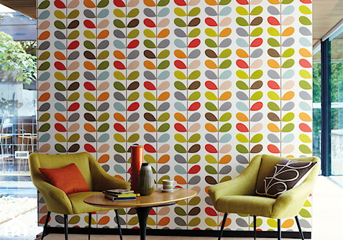 Tapeta w graficzne liście Orla Kiely. - zdjęcie od Impresje Home Collection