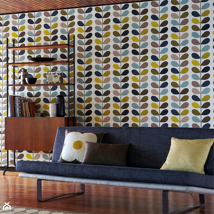 Tapeta w graficzne liście Orla Kiely. - zdjęcie od Impresje Home Collection