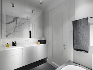 Apartament Klasyczny - Średnia na poddaszu bez okna łazienka, styl minimalistyczny - zdjęcie od Black Deer Workshop Magdalena Śliwka