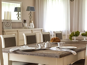 Jasny, praktyczny i komfortowy dom - Średnia jadalnia jako osobne pomieszczenie, styl tradycyjny - zdjęcie od Aleksandra Kurowska