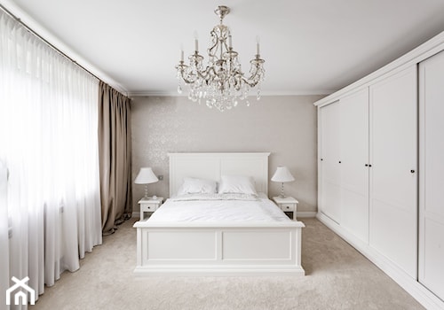 Jasny, praktyczny i komfortowy dom - Średnia szara sypialnia, styl tradycyjny - zdjęcie od Aleksandra Kurowska
