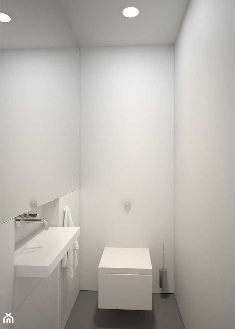 biała prosta łazienka - zdjęcie od leconcept - Homebook