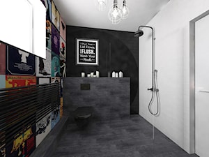 "Filmowa" łazienka - Łazienka, styl nowoczesny - zdjęcie od Ohlala Wnętrza