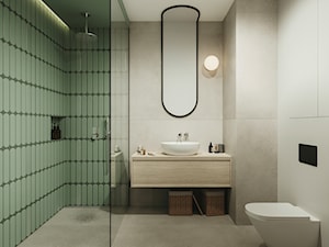 Ceglana Katowice - Średnia z punktowym oświetleniem łazienka, styl nowoczesny - zdjęcie od Magic Interior Design
