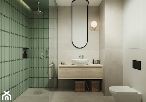 Ceglana Katowice - Średnia z punktowym oświetleniem łazienka, styl nowoczesny - zdjęcie od Magic Interior Design