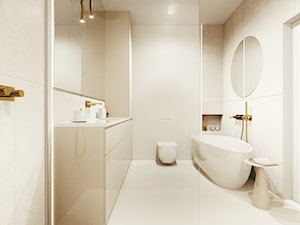 Ligota Katowice - Średnia z punktowym oświetleniem łazienka - zdjęcie od Magic Interior Design