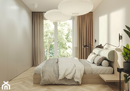 Ceglana Katowice - Średnia beżowa sypialnia - zdjęcie od Magic Interior Design
