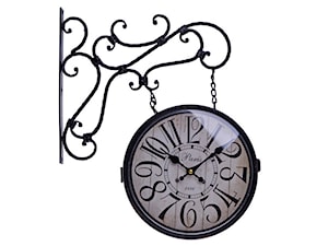 Czarny zegar dworcowy Voiron - zdjęcie od Desidera Design