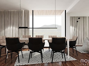 Średnia biała jadalnia jako osobne pomieszczenie, styl nowoczesny - zdjęcie od MOYE Concept
