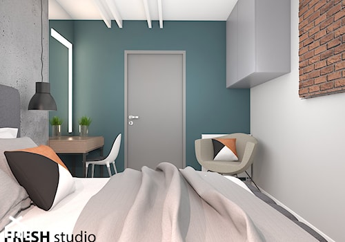 sypialnia styl industrialny FRESHstudio - zdjęcie od FRESHstudio projektowanie wnętrz