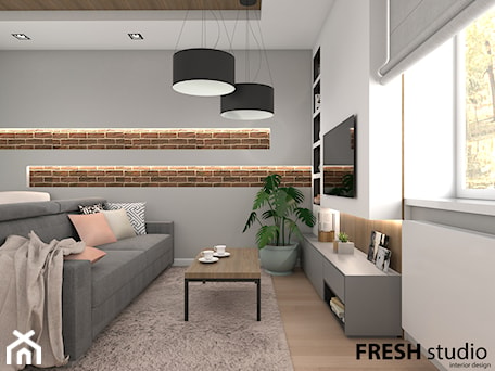 Aranżacje wnętrz - Salon: salon nowoczesny FRESHstudio - FRESHstudio projektowanie wnętrz . Przeglądaj, dodawaj i zapisuj najlepsze zdjęcia, pomysły i inspiracje designerskie. W bazie mamy już prawie milion fotografii!