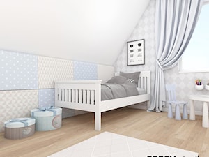 elegancki dom pod Krakowem - Średni biały szary pokój dziecka dla dziecka dla chłopca dla dziewczynki, styl nowoczesny - zdjęcie od FRESHstudio projektowanie wnętrz