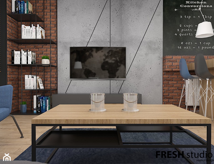 salon styl industrialny FRESHstudio - zdjęcie od FRESHstudio projektowanie wnętrz