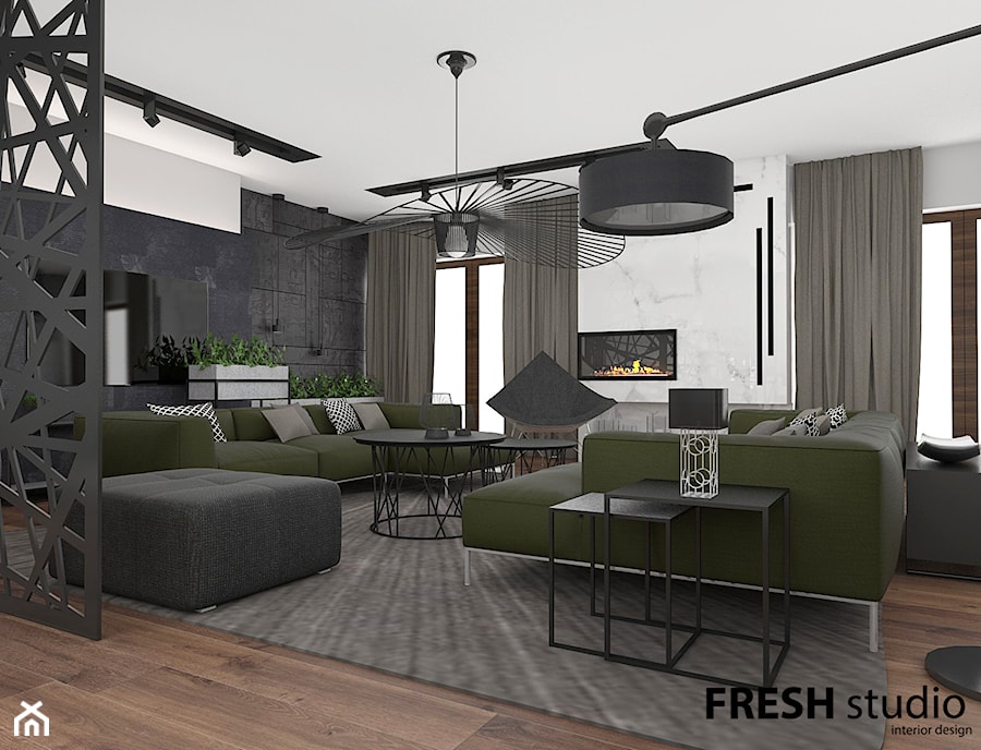 salon styl nowoczesny FRESHstudio - zdjęcie od FRESHstudio projektowanie wnętrz