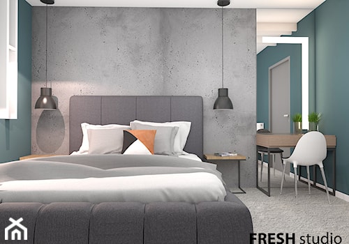 sypialnia styl industrialny FRESHstudio - zdjęcie od FRESHstudio projektowanie wnętrz