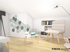 sypialnia styl skandynawski - zdjęcie od FRESHstudio projektowanie wnętrz