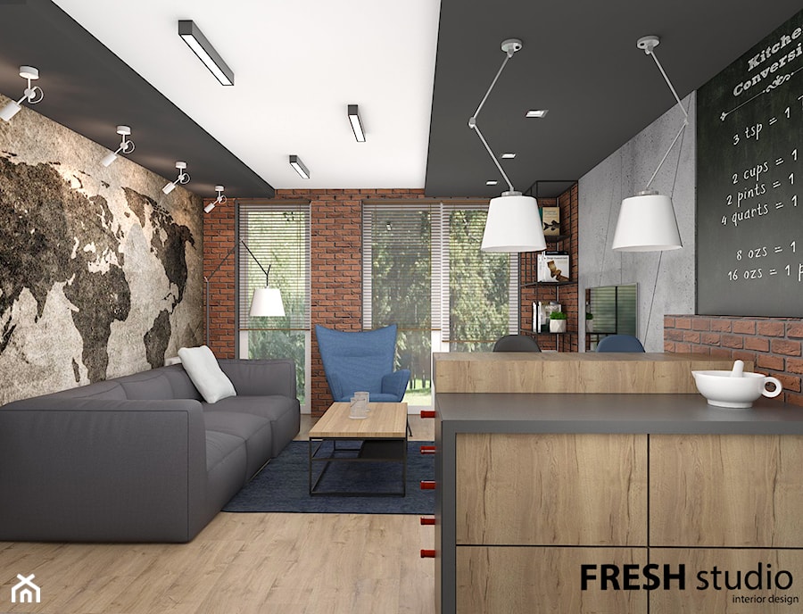 salon styl industrialny FRESHstudio - zdjęcie od FRESHstudio projektowanie wnętrz