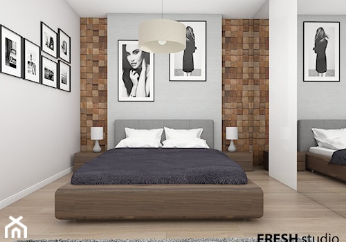 sypialnia styl nowoczesny - zdjęcie od FRESHstudio projektowanie wnętrz