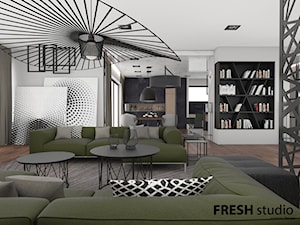 salon styl nowoczesny FRESHstudio - zdjęcie od FRESHstudio projektowanie wnętrz