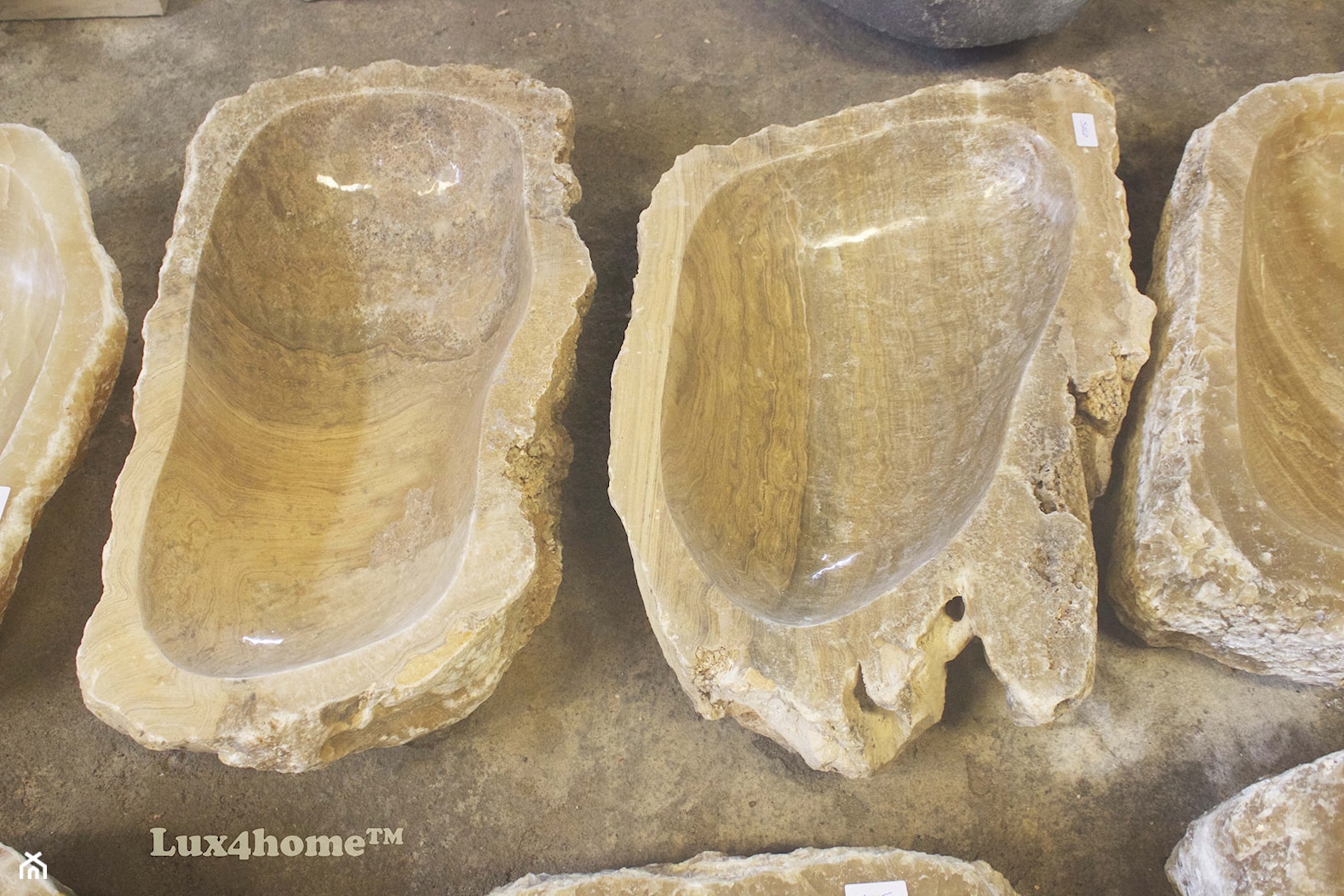 Umywalki z kamienia naturalnego - prawdziwy onyks - zdjęcie od Lux4home™ - Homebook