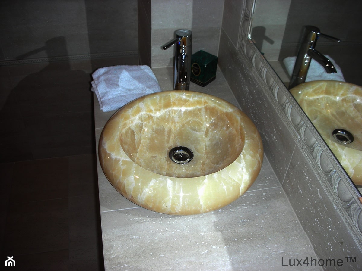 Onyksowa umywalka łazienkowa - Ferox 513 Umywalki z onyksu w łazience - zdjęcie od Lux4home™ - Homebook