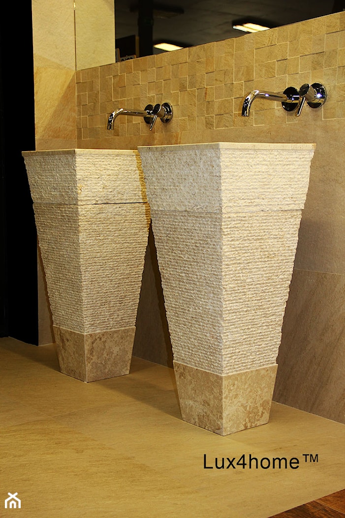 Wolno stojące umywalki z kamienia naturalnego - marmur - zdjęcie od Lux4home™ - Homebook
