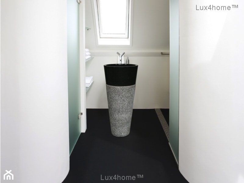 Czarna umywalka wolnostojąca - czarna umywalka stojąca - zdjęcie od Lux4home™ - Homebook