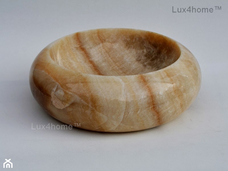 Kamienna umywalka z onyksu - Ferox 513 umywalka z kamienia na blat - zdjęcie od Lux4home™ - Homebook