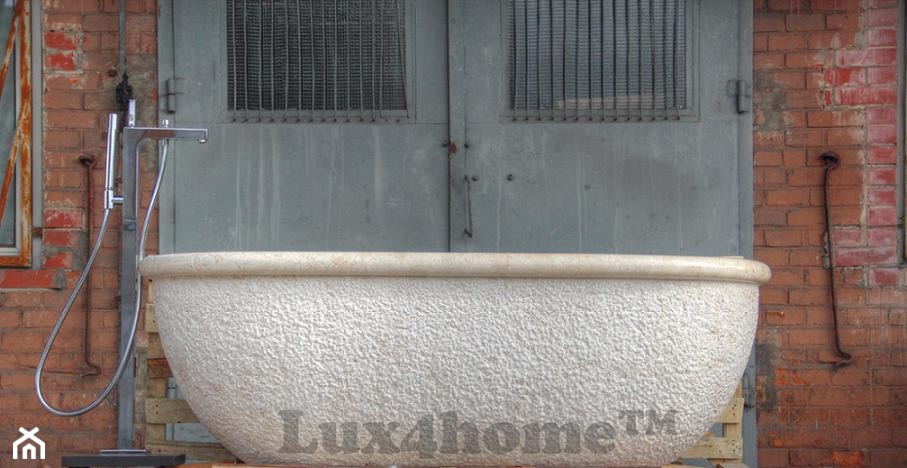 Wanna z marmuru – Marmurowa wanna do łazienki - zdjęcie od Lux4home™ - Homebook