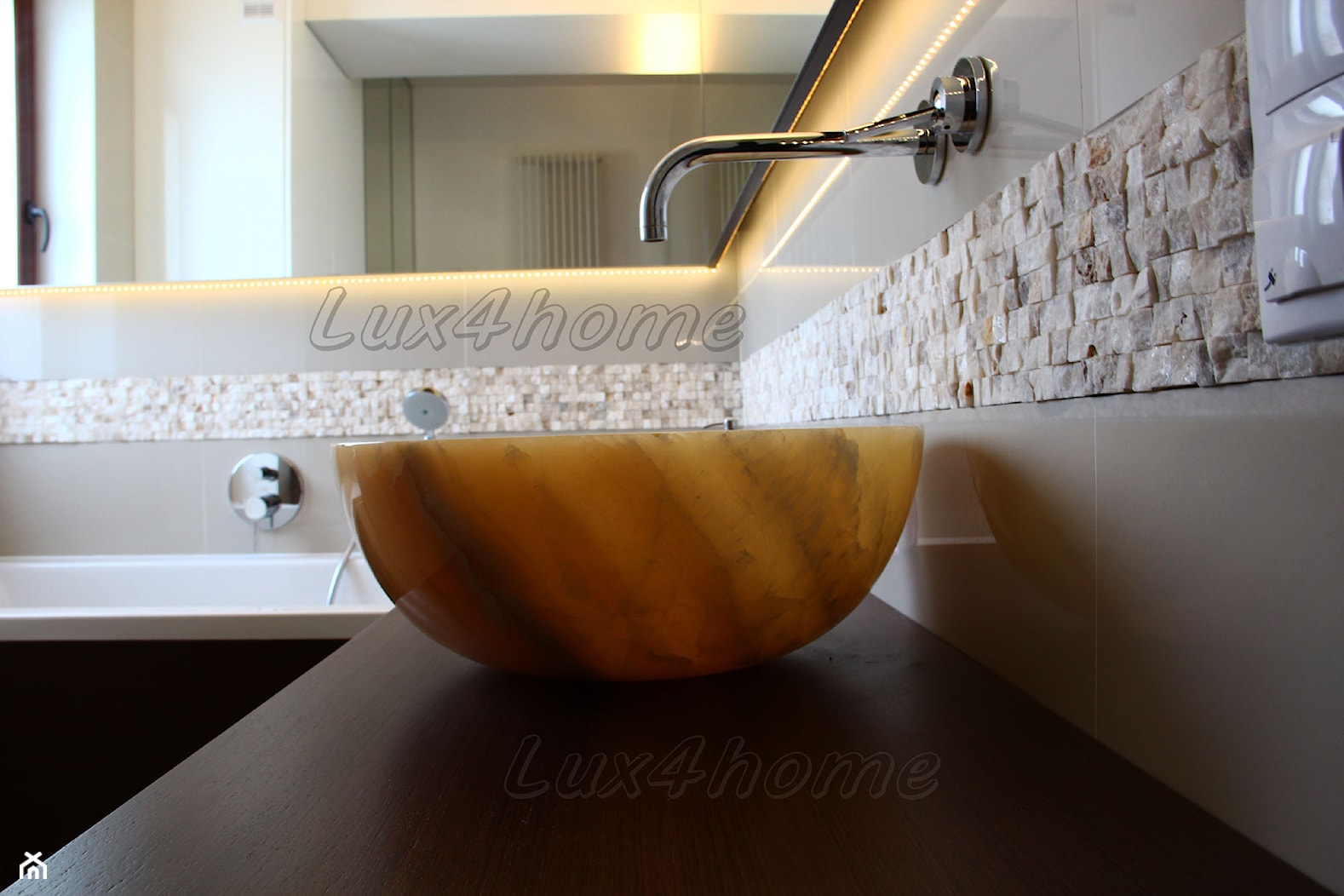 Umywalka z onyksu - Umywalki z onyksu Lux4home™ - zdjęcie od Lux4home™ - Homebook
