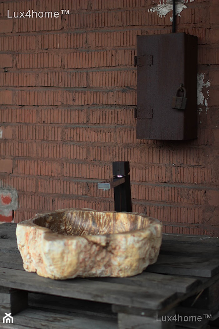 Umywalka ze skamieniałego drewna - skamieniałe drewno - zdjęcie od Lux4home™ - Homebook