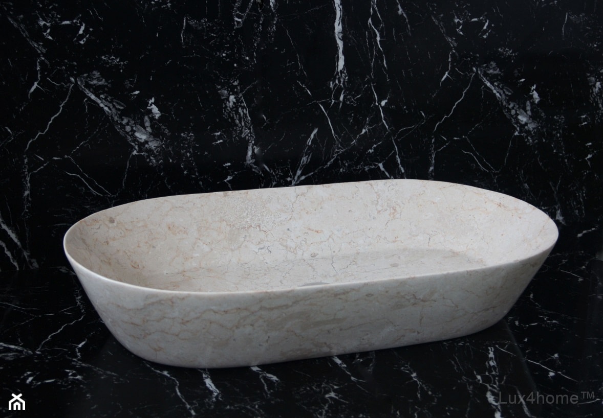 Umywalka z marmuru - owalna - zdjęcie od Lux4home™ - Homebook