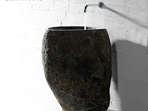 Podłogowa umywalka z kamienia naturalnego - polnego otoczaka - zdjęcie od Lux4home™