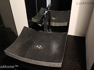 Grafitowa umywalka z marmuru - umywalki kamienne - zdjęcie od Lux4home™