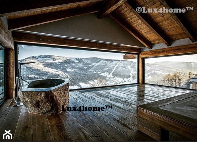 Wolno stojąca wanna z kamienia naturalnego - zdjęcie od Lux4home™ - Homebook